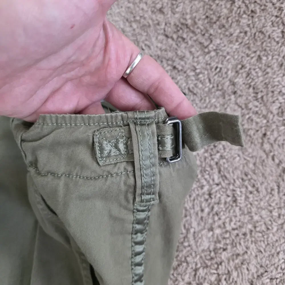 Abercrombie & Fitch Vintage Cargo Skirt Women XXL Green Midi Utility Y2K Gorpcor